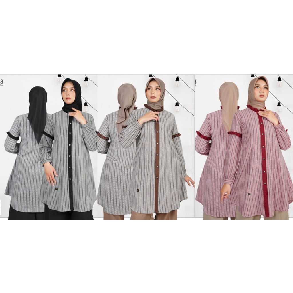 TUNIK AYALA By Endomoda Atasan Motif Wanita Muslimah