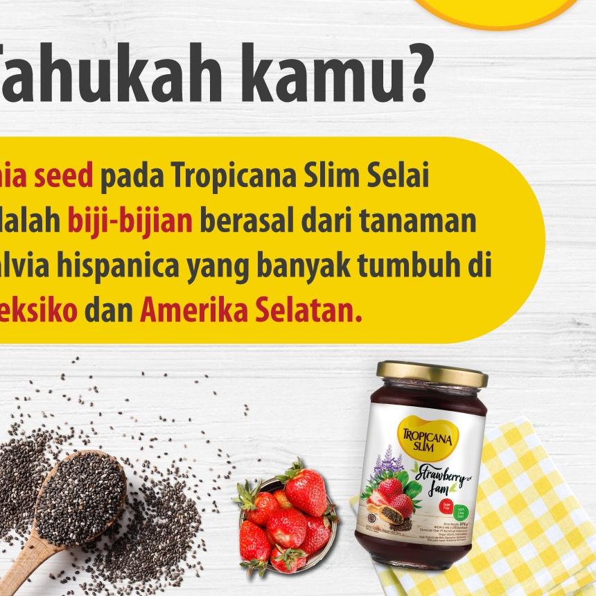 

╝¤╚ Tropicana Slim Strawberry Jam 375 g - Selai Stroberi Bebas Gula