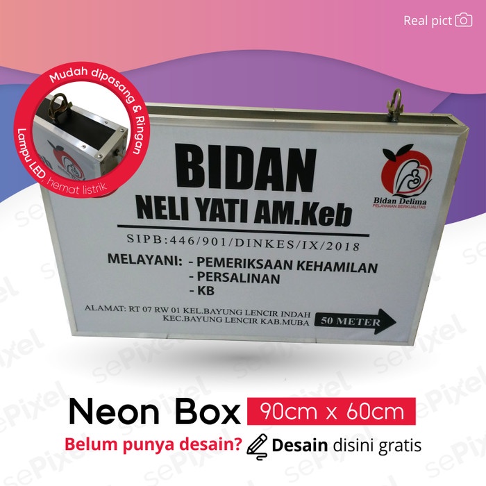 :0:0:0] Buat Pesan dan Desain Neon Box Dokter gigi Akrilik (90 x 60)