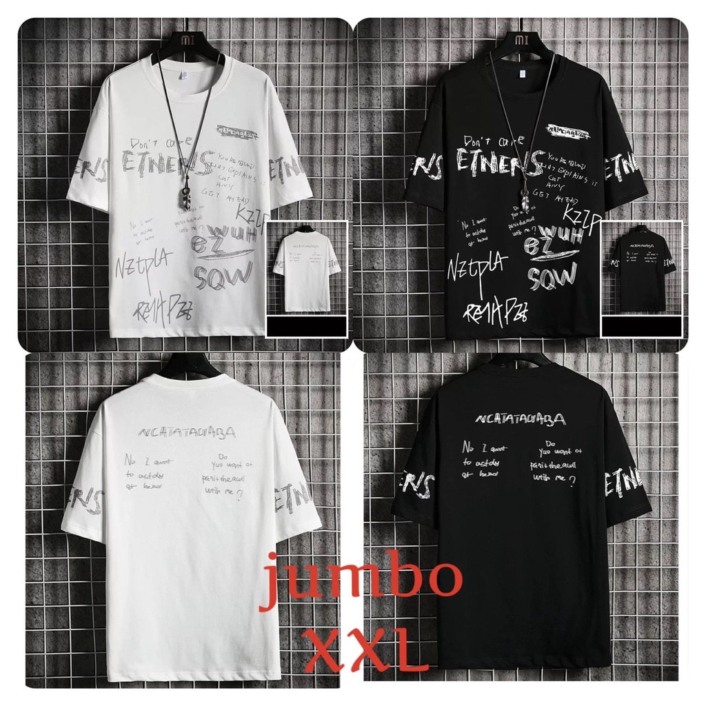 TERBARU Baju Kaos Pria Casual lengan pendek BJ ETNERIS Size L,XL &amp; XXL