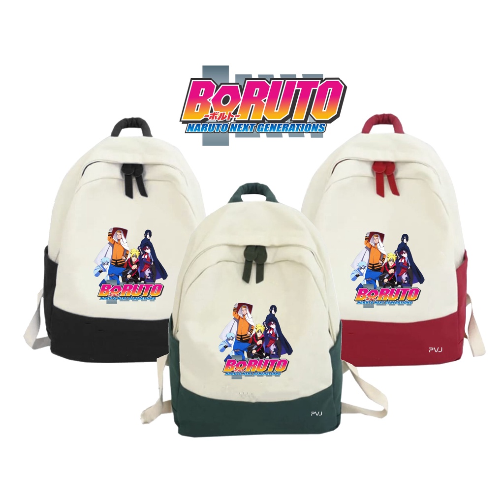 PVJ - Tas Anime Boruto Ransel Anak Sekolah Laki-Laki Dan Perempuan