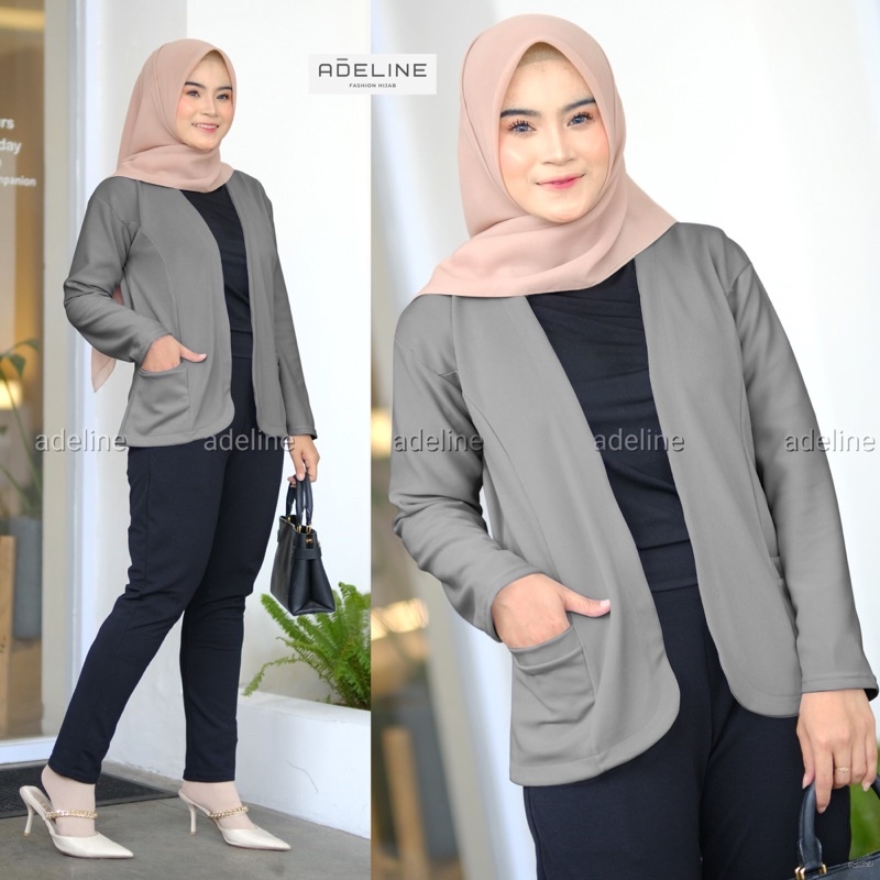 AM - Zahra Blazer Wanita Outer / Blazer Scuba Wanita kantor / 522-7112