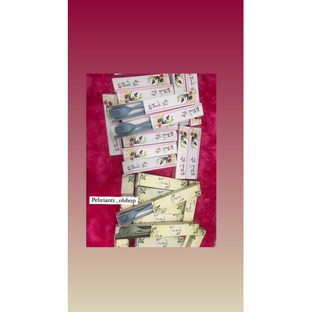 Souvenir sendok garpu kemas box