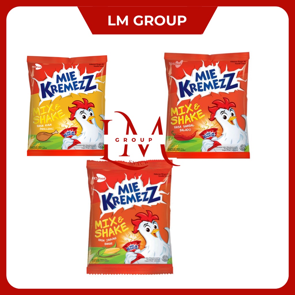 

Mie Kremezz Mix & Shake 1 Renceng Isi 10 pcs @16gr