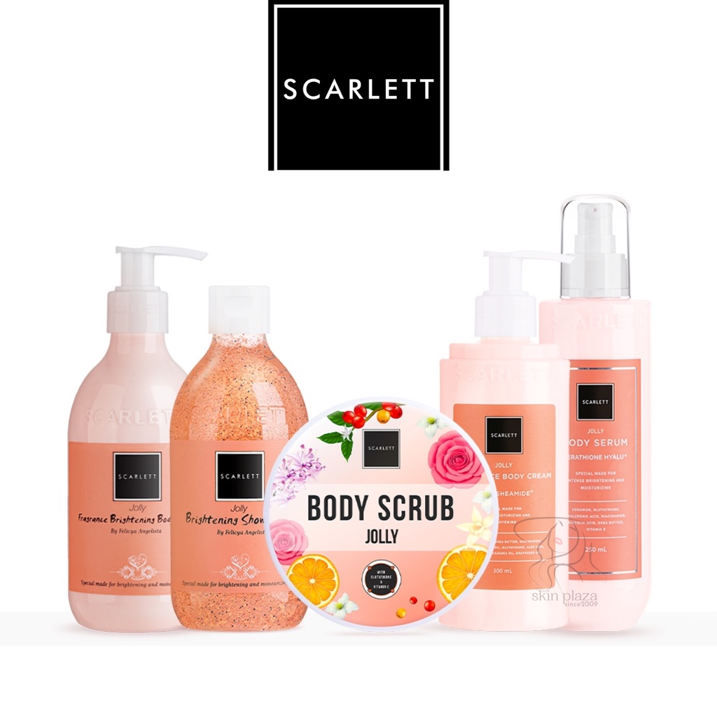 Scarlett Whitening Jolly Series Body Lotion Cream Serum Shower Scrub Lulur Sabun Mandi Tube BPOM