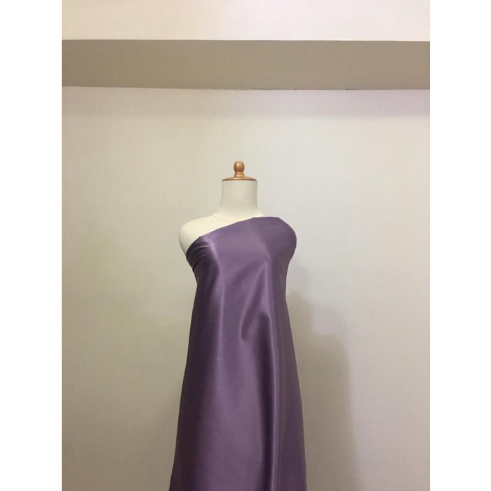 Bahan Kain Satin Velvet Premium Warna Ungu Taro 007