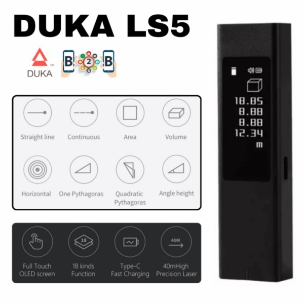 

LS-5 DUKA Murah Laser 40m Measurement LS5 LS Jual 5 Meteran Digital Range Finger