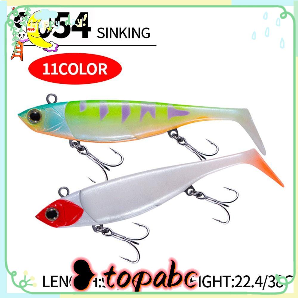 Top Soft bass Umpan T Tail Silikon Lalat Pancing Laut Memimpin Kait Kepala