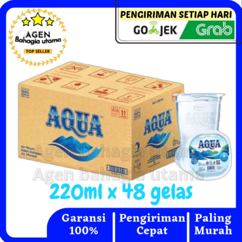 

Air Mineral gelas | Aqua gelas 220 ml | Aqua Cup (1 dus x 48 cup)