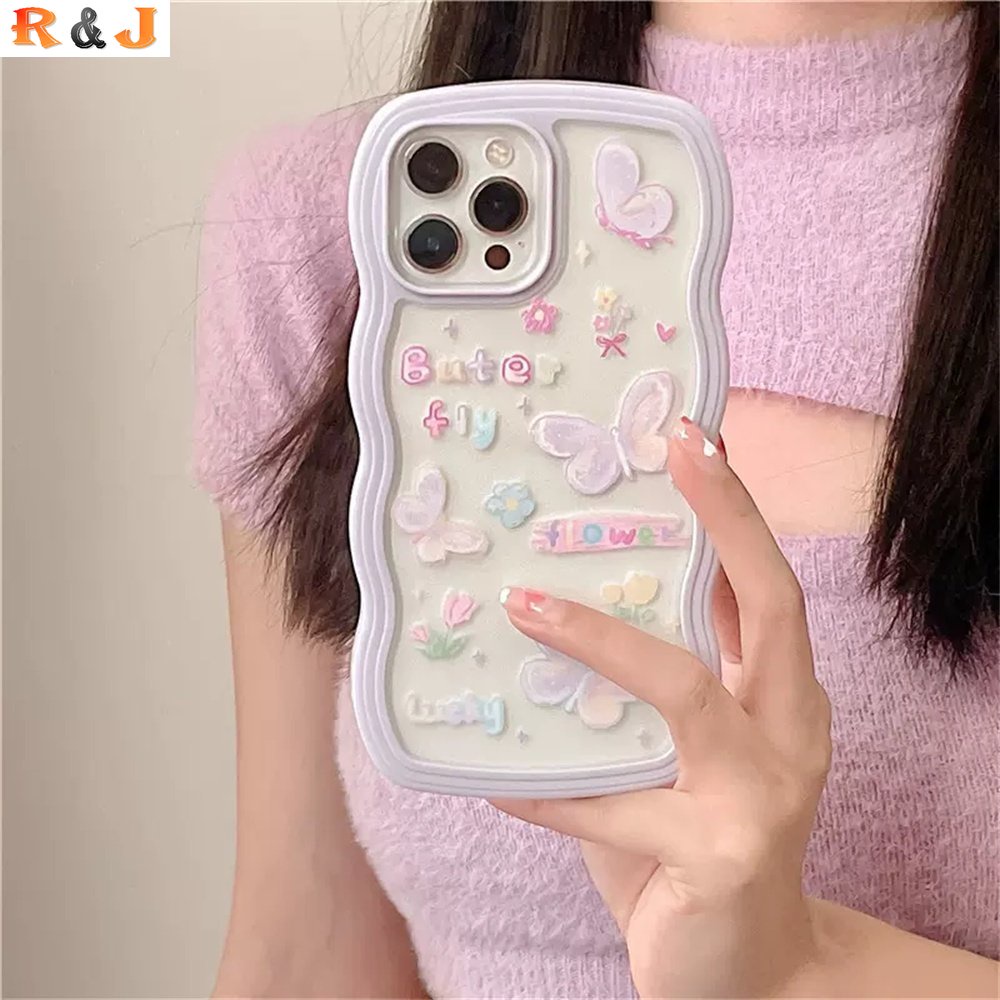 Butterfly Case Bahan TPU Motif Bunga Kupu-Kupu Untuk Samsung A04S A13 A03S A21S A12 A02S A11 A51 A10 A30 A50 A52 A20S M12 A71 A32