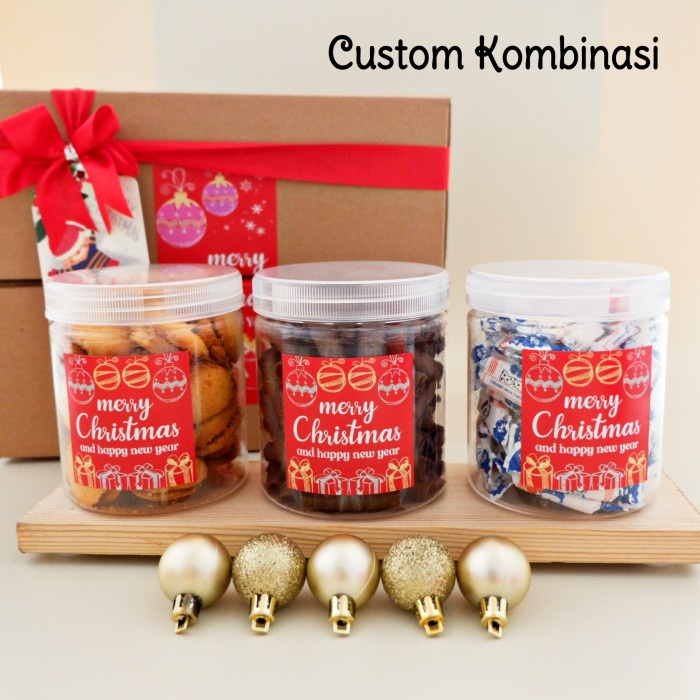 

Christmas Hampers Natal Makanan Ringan Cookies Permen - Custom - KACANG SUKRO