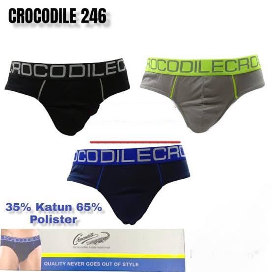 1 Box isi 3 Pcs Celana Dalam Crocodile 521 246 - CD Pria - Karet Boxer