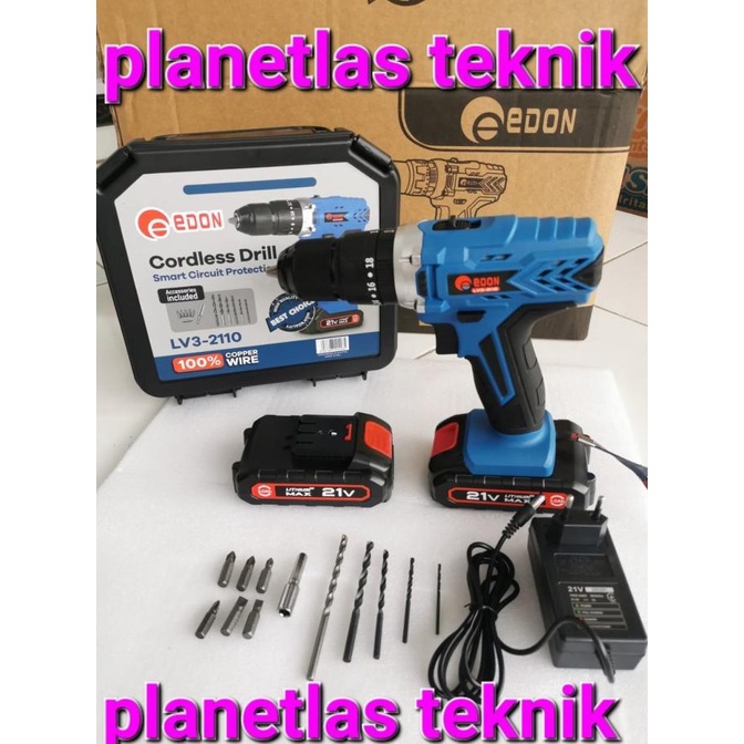 Mesin Bor Tangan Tembok Beton 10mm Edon lv3-2110 impact drill edon
