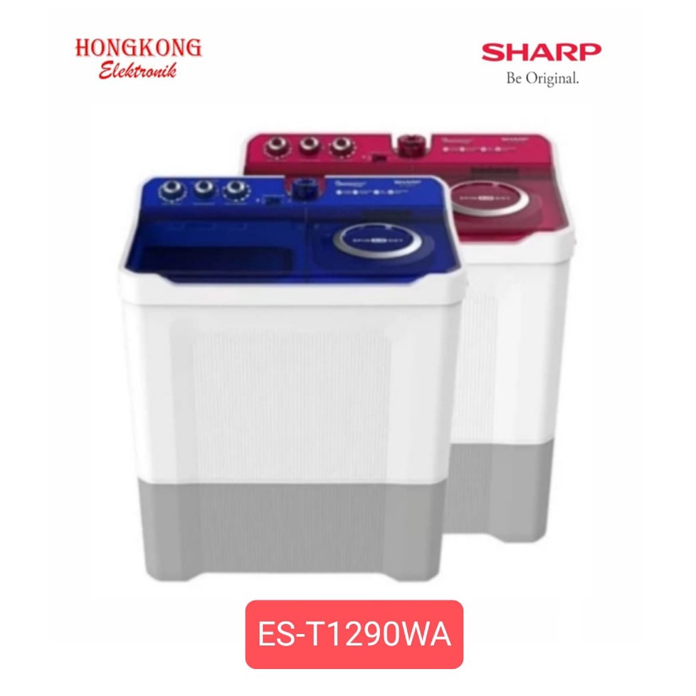 Sharp ES-T1290WA-BL Mesin Cuci 2 Tabung/ 12 kg