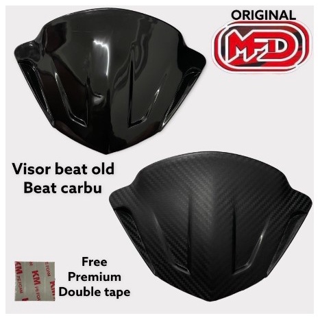 Visor Winshield Beat 2008-2012 beat carbu karbu full hitam dan full karbon carbon bahan tebal anti pecah MURAH DAN BERKUALITAS