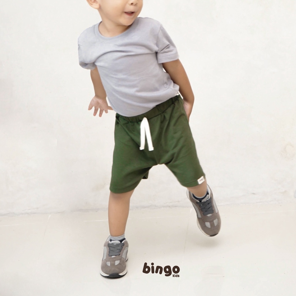 BINGOKIDS | BASIC T-SHIRT / Kaos Polos Anak Balita / Kaos Oblong T Shirt 1-5 Tahun Anak Laki Perempuan Unisex Katun Premium Monochrome Hitam Navy Abu Putih Black Dongker White