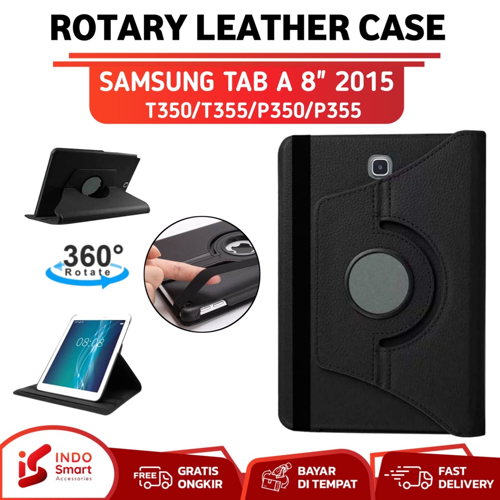 Case Samsung Tab A 8 2015 / Samsung Galaxy Tab A 8" 2015 / P355 T350 Flip Cover Casing Tablet Rotary