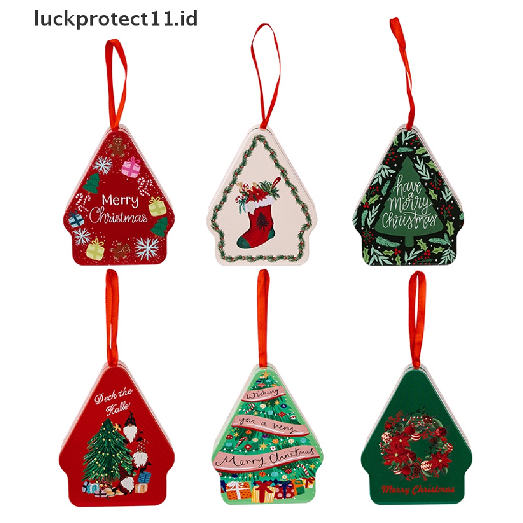 /Fashion Hot//// Kotak Permen Besi Natal Merry Christmas Dekorasi Untuk Rumah Tahun Baru Xmas Gift Box Ornamen Natal.