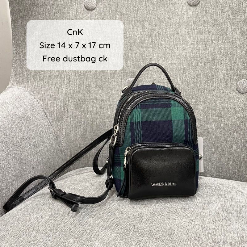 TAS RANSEL CK TARTAN PRINT MULTI / TAS CHARLESnKEITH / TAS RANSEL PREMIUM IMPORT