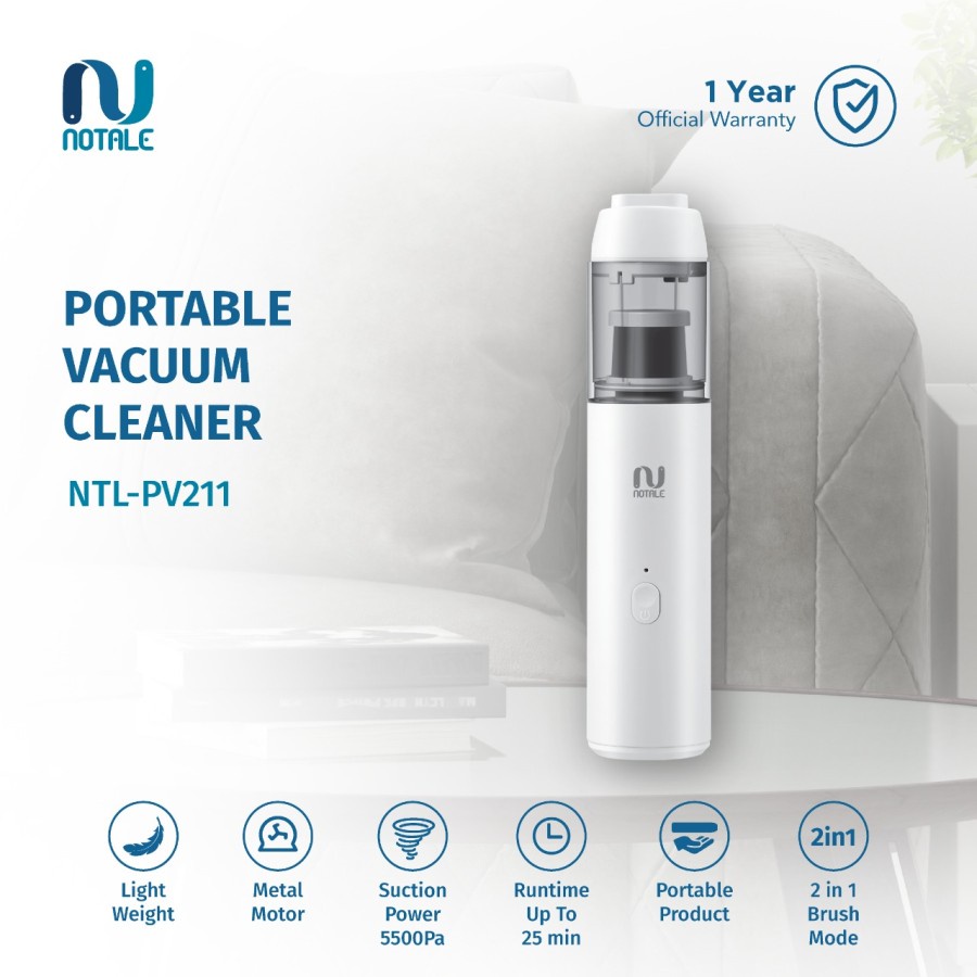 Notale Vacuum Cleaner Mini Portable 2in1 Car Wireless