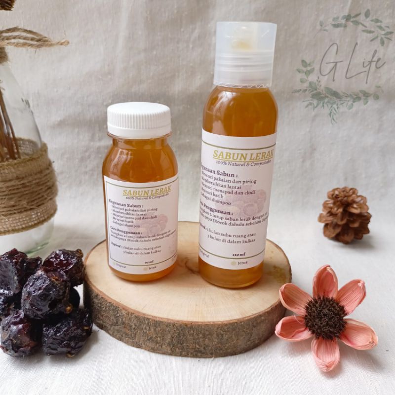Travel Size Sabun Lerak Cair Soapnuts 90ml 110ml, Sabun Batik Lerak Alami Natural