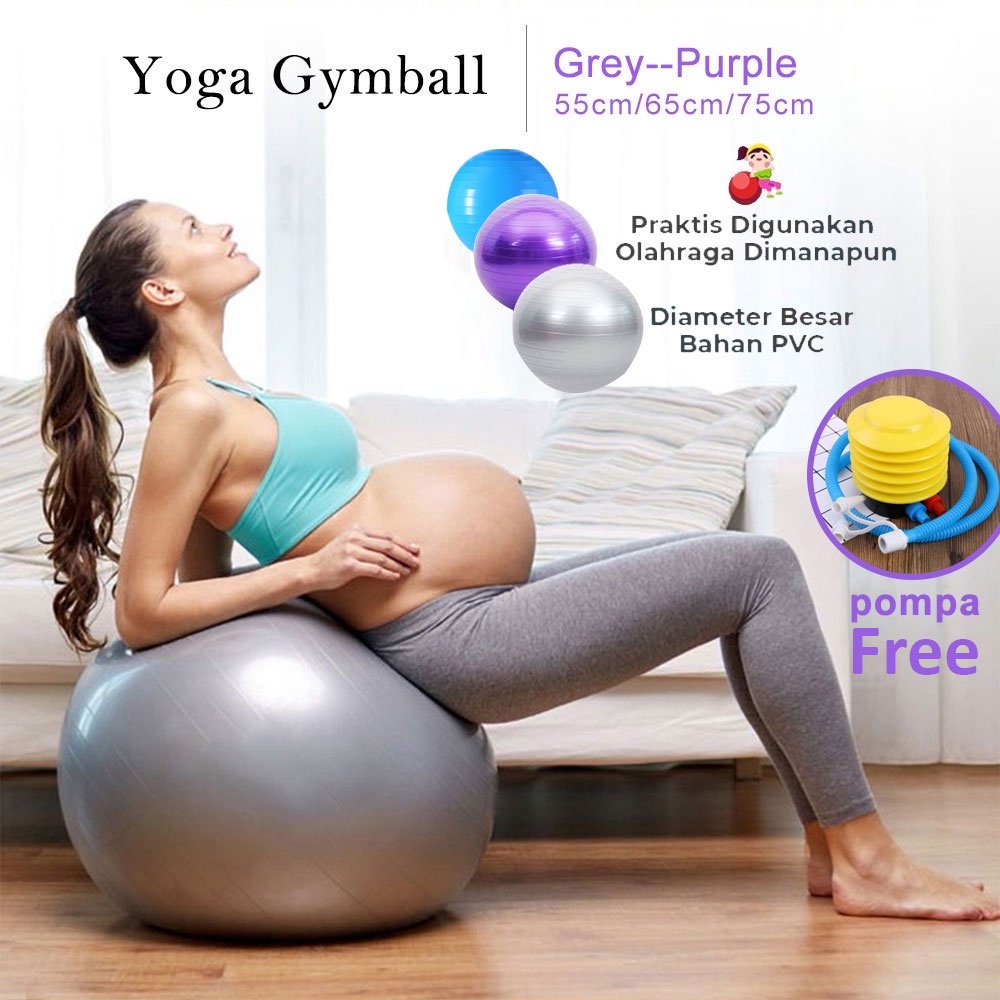 【Free shipping】Gymball Speeds Senam Bola Gym Fitness Untuk Ibu Hamil Diameter 75cm Bola yoga alat  FREE POMPA