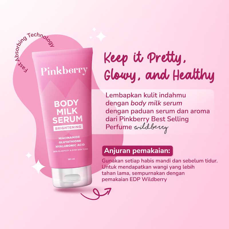 Pinkberry Body Milk Serum Brightening 180 ml ORIGINAL