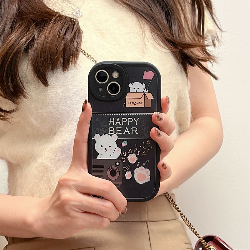 Couple Happy Bear Soft Case VIVO Y11 Y12i Y15 Y17 Y20S Y20i Y12S Y50 Y30i V9 S1 V9 Y19 Y91C Y93 Y95 Y01 Y15S Y15A V15 V11I Y21S Y21A Y21G Y21T Y33S Y16 Y22S Y35 V23E S1 Pro V5S