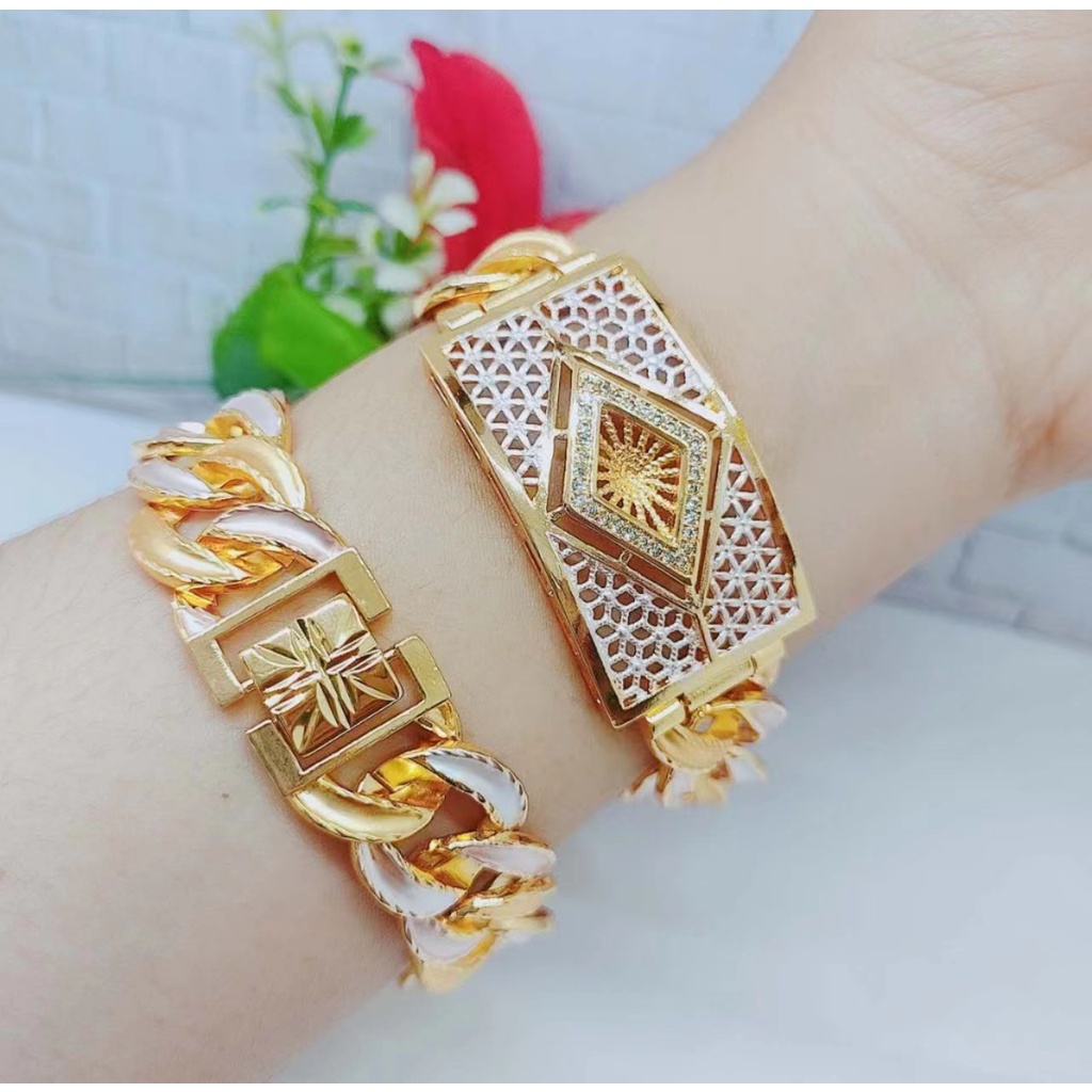 Gelang Xuping Permata Rantai Kombinasi Perhiasan Wanita P07