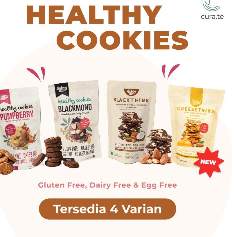 

Original LADANG LIMA HEALTHY COOKIES BLACKMOND PUMPBERRY BLACKTHINS | GLUTEN FREE SNACK CEMILAN DIET SEHAT