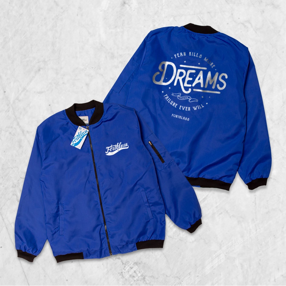 Fortglass Jaket Bomber Gafi Dream Jaket pria Lengan Panjang