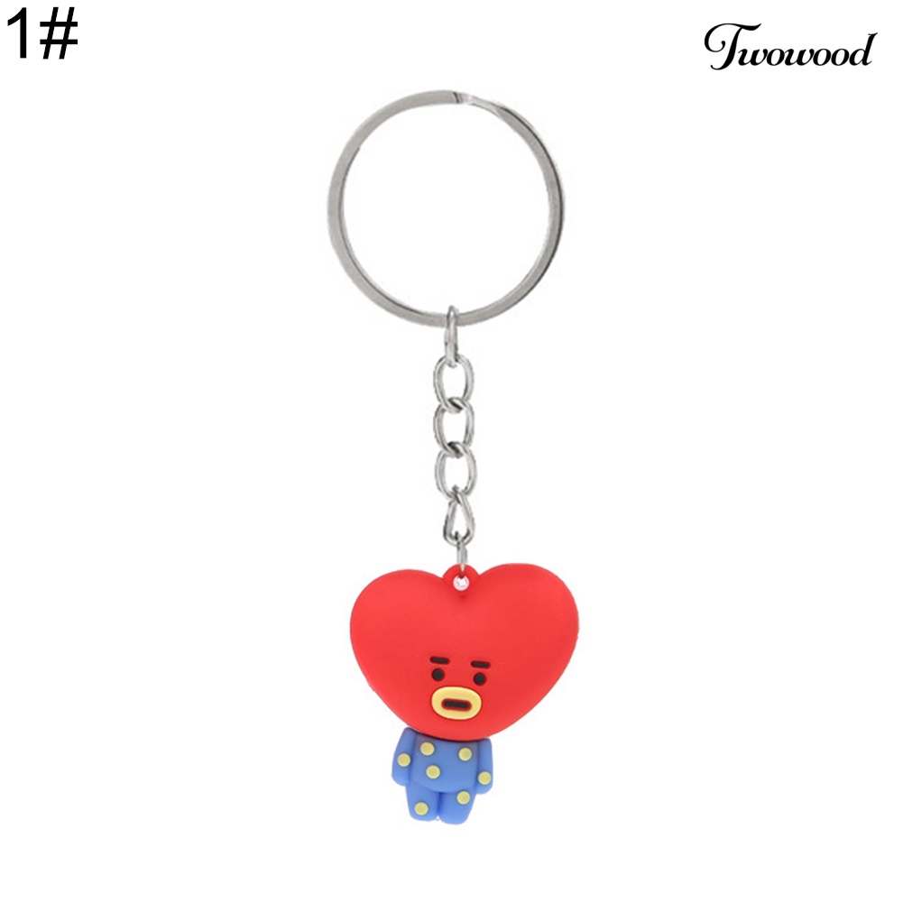 Twowood BTS Kartun Koala Anjing Liontin Gantungan Kunci Key Holder Dompet Mobil Gantung Dekorasi Hadiah