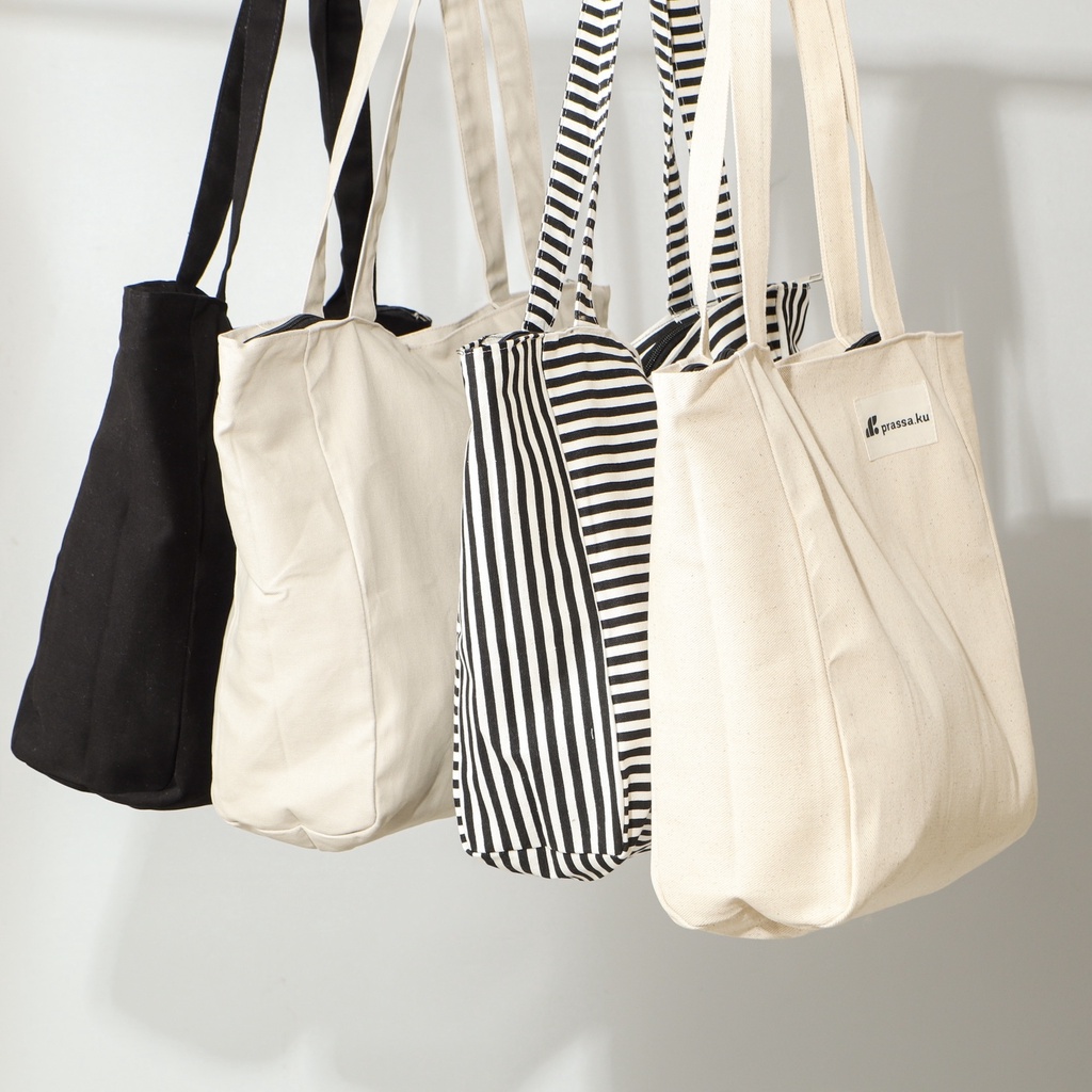 Prassa.ku | ZIPPER SERIES! - Tas Tote | Totebag Canvas