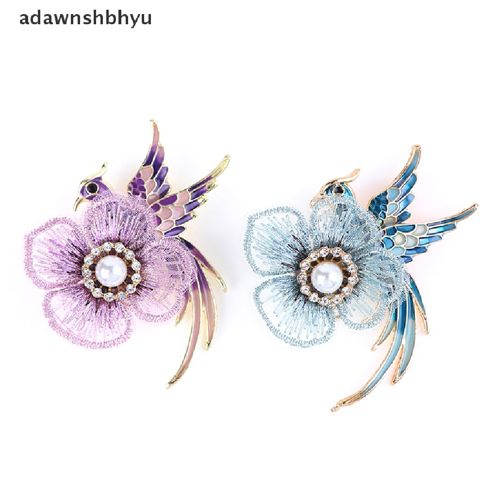 Adawnshbhyu 1Pc Bros Berlian Imitasi Untuk Wanita Enamel Burung Pin Merak Fashion Bros Hadiah ID