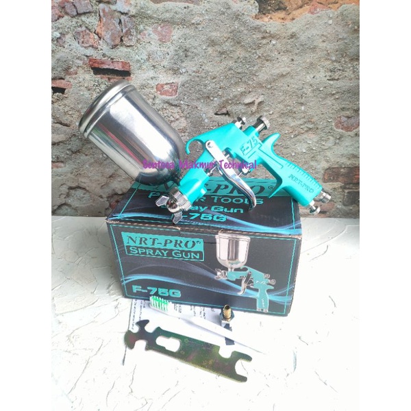 NRT PRO F75 G Spray Gun Spraygun Semprot Angin Cat Tabung Atas 400 CC