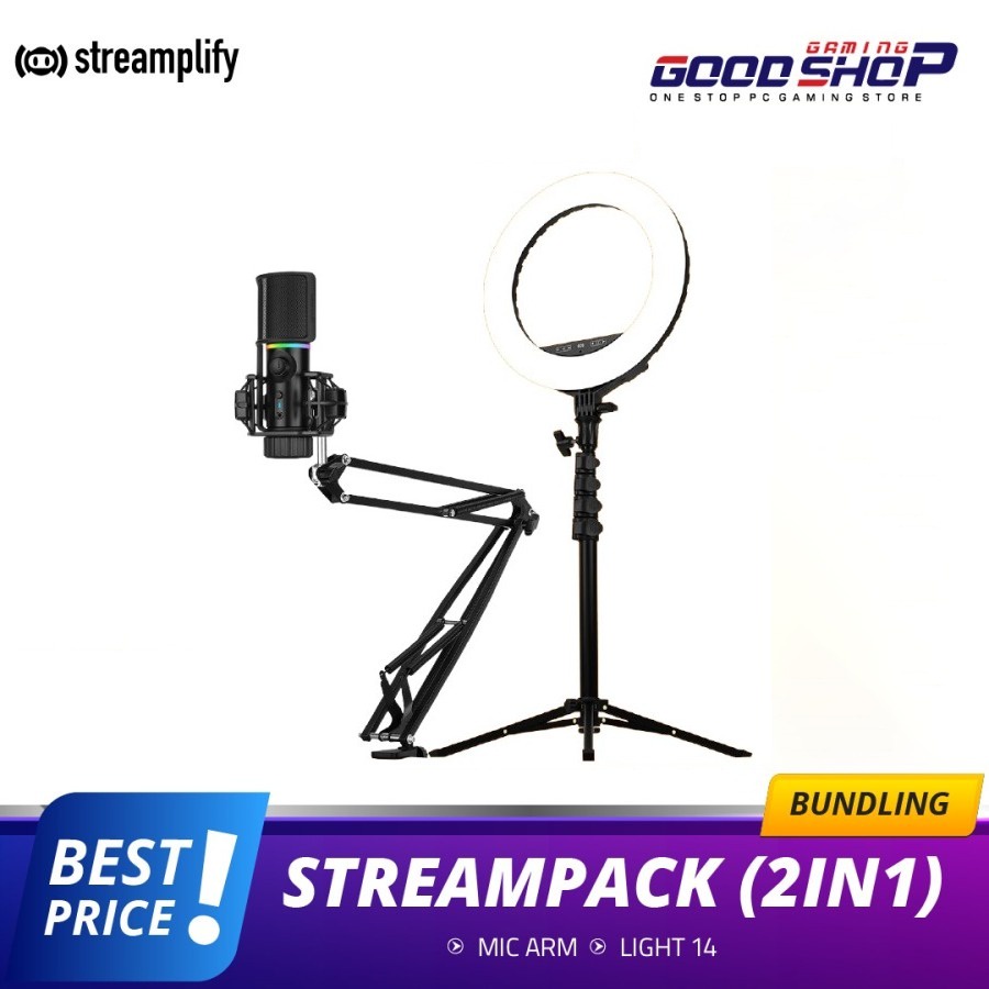 STREAMPLIFY 2IN1 (MIC MOUNT ARM + LIGHT 14)