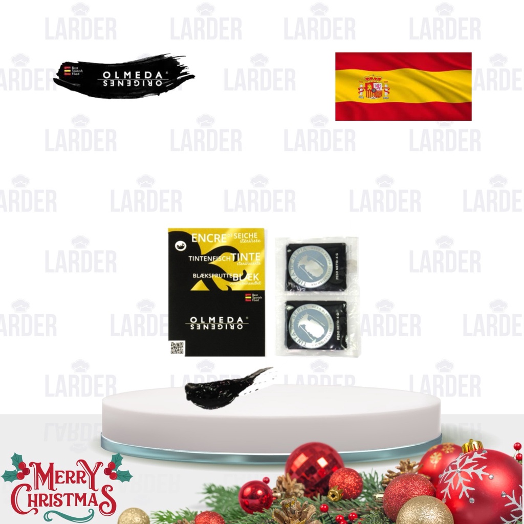 

RB OLMEDA Cuttlefish Ink 4x4gr Tinta Cumi Hitam Asli Untuk Makanan kemasan Pouch 2 Pcs 4x4 Gram