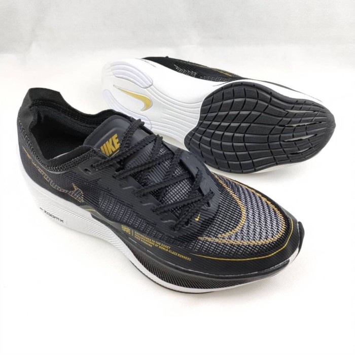 Sneakers Sepatu Nike Zoom Vaporfly Next 2 Black Gold Branded