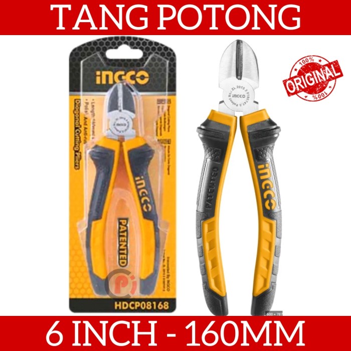 INGCO HDCP08168 Tang Potong Diagonal Cutting Pliers Ukuran 6Inch 160mm