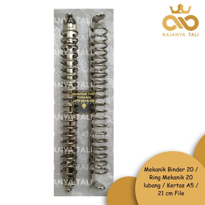 MEKANIK BINDER 20 / RING MEKANIK 20 LUBANG / KERTAS A5 / 21 CM FILE