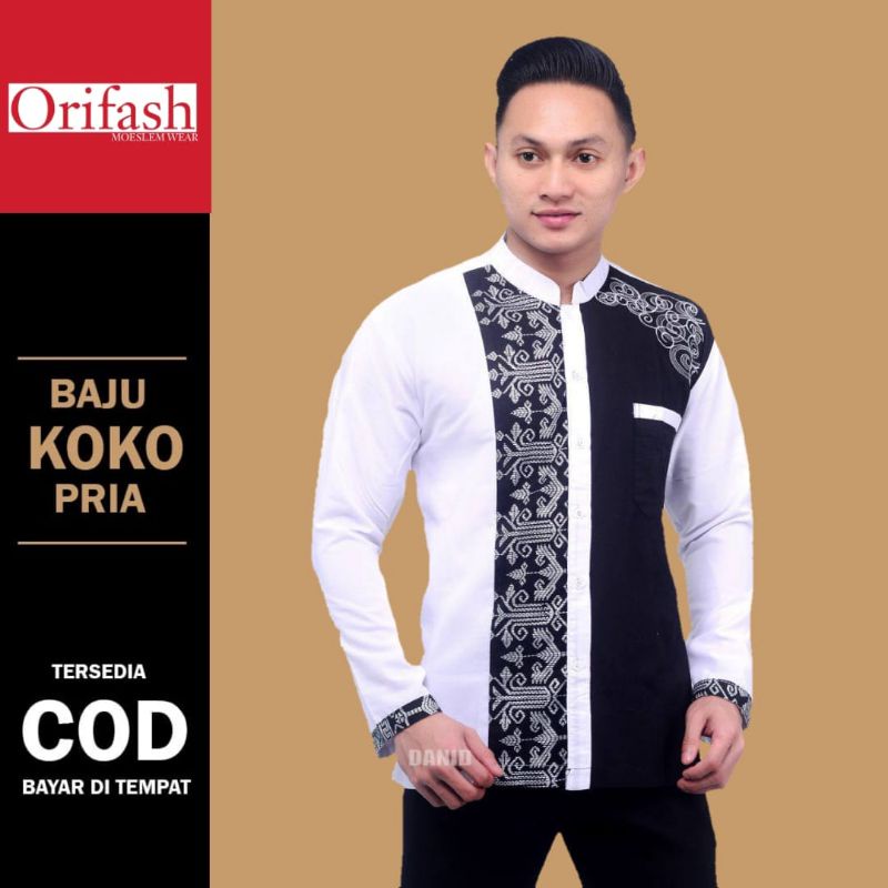 koko pria dewasa lengan pendek baju muslimin bahan katun halus tebal dan menyerap keringat