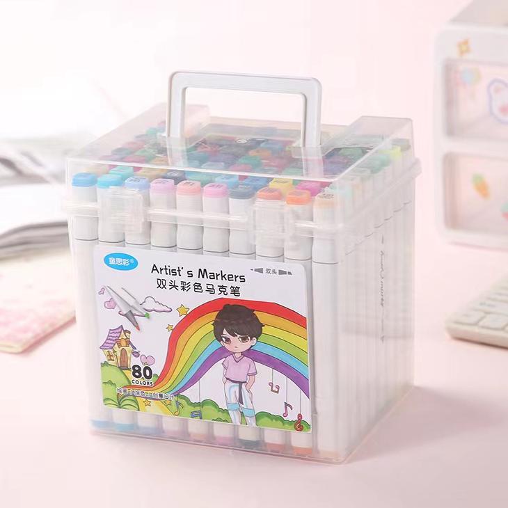 

[H-6-Q ✉] Touch Spidol Dual Side Fine Art Marker 12 / 24 / 30 / 36 / 40 / 48 / 60 / 80 / 168 / double headed marker set Multi Color-proses cepat