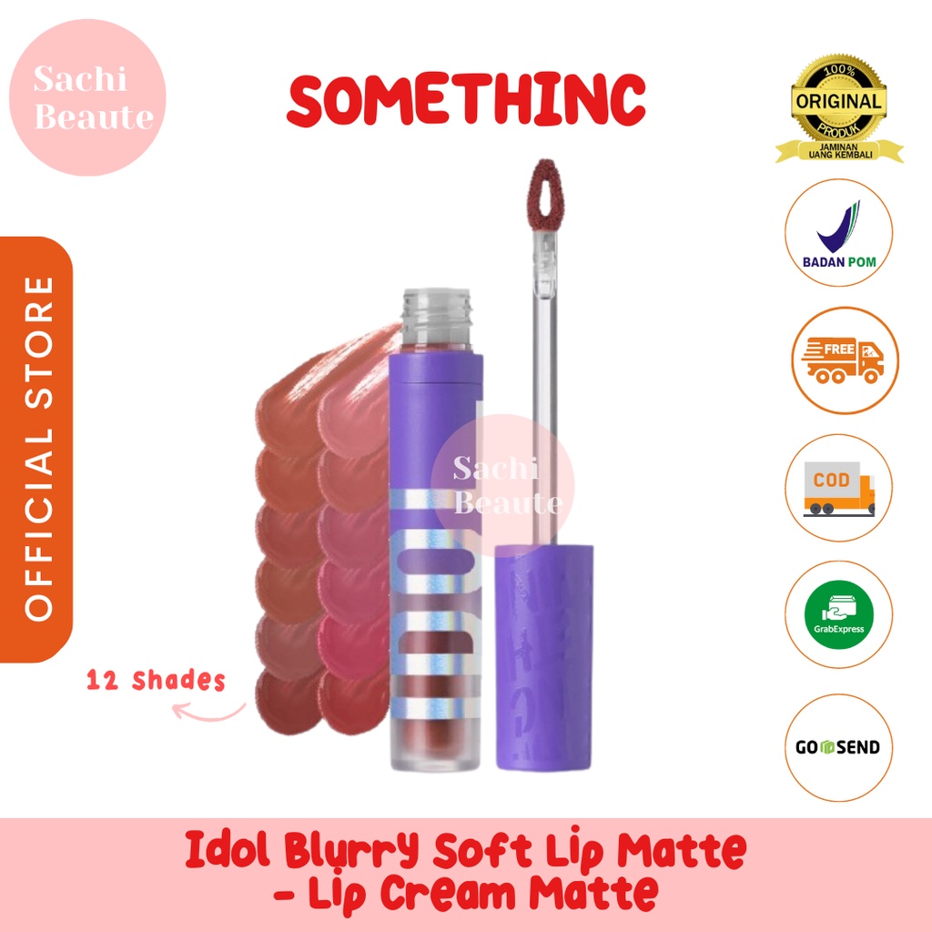 SOMETHINC Idol Blurry Soft Lip Matte - Lip Cream Matte Warna yang Tahan Lama Tanpa Menjadikan Bibir Kering