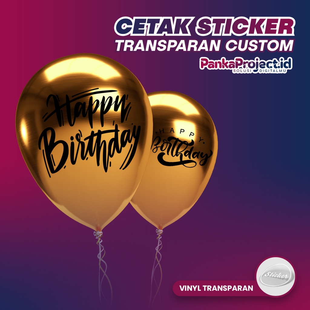 

Sticker Transparan Custom Nama | Balon Happy Birthday, Graduation, Christmas, Mother Day
