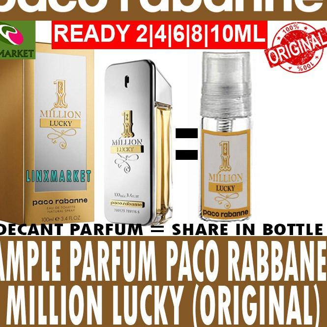 ☑Terlaku.✎ ORIGINAL PARFUM P*ACO RABAN*NE PR 1 MILLION LUCKY FOR MEN (SAMPLE) Pasti Murah