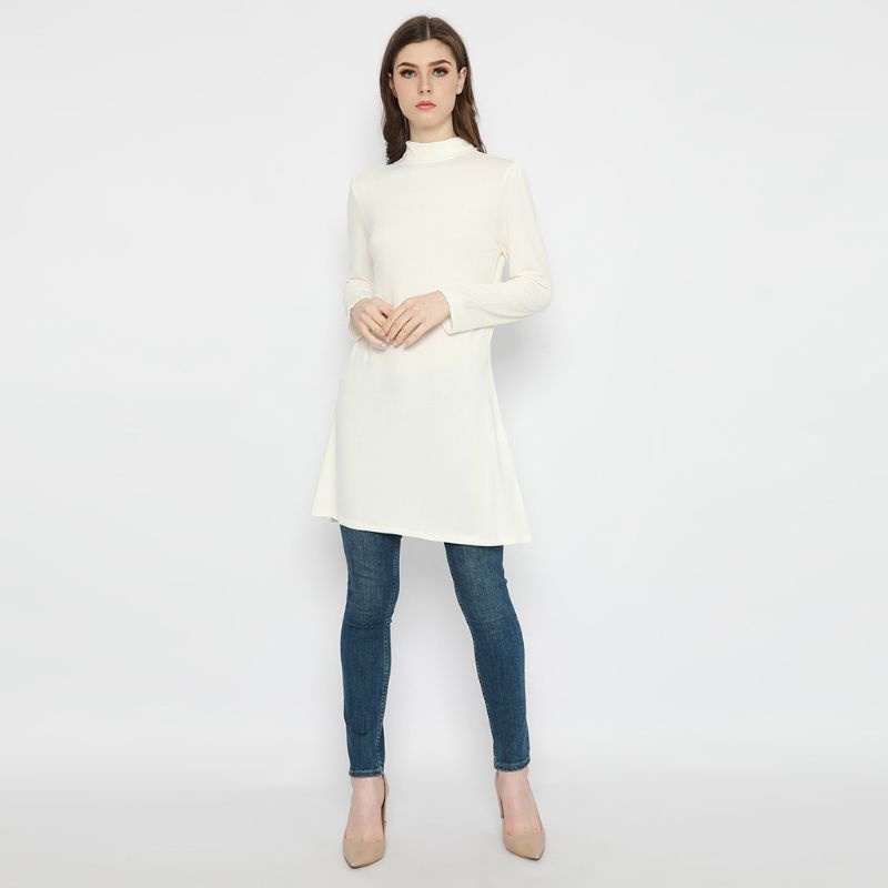 Le-Rosetz Tunik rayon spandek white || novel mice