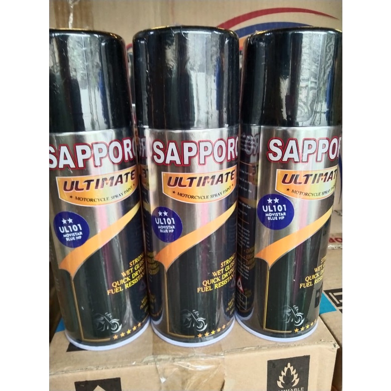 pilok pilox cat semprot sapporo ultimate saporo UL101 movistar blue  biru movistar ul 101 400ml