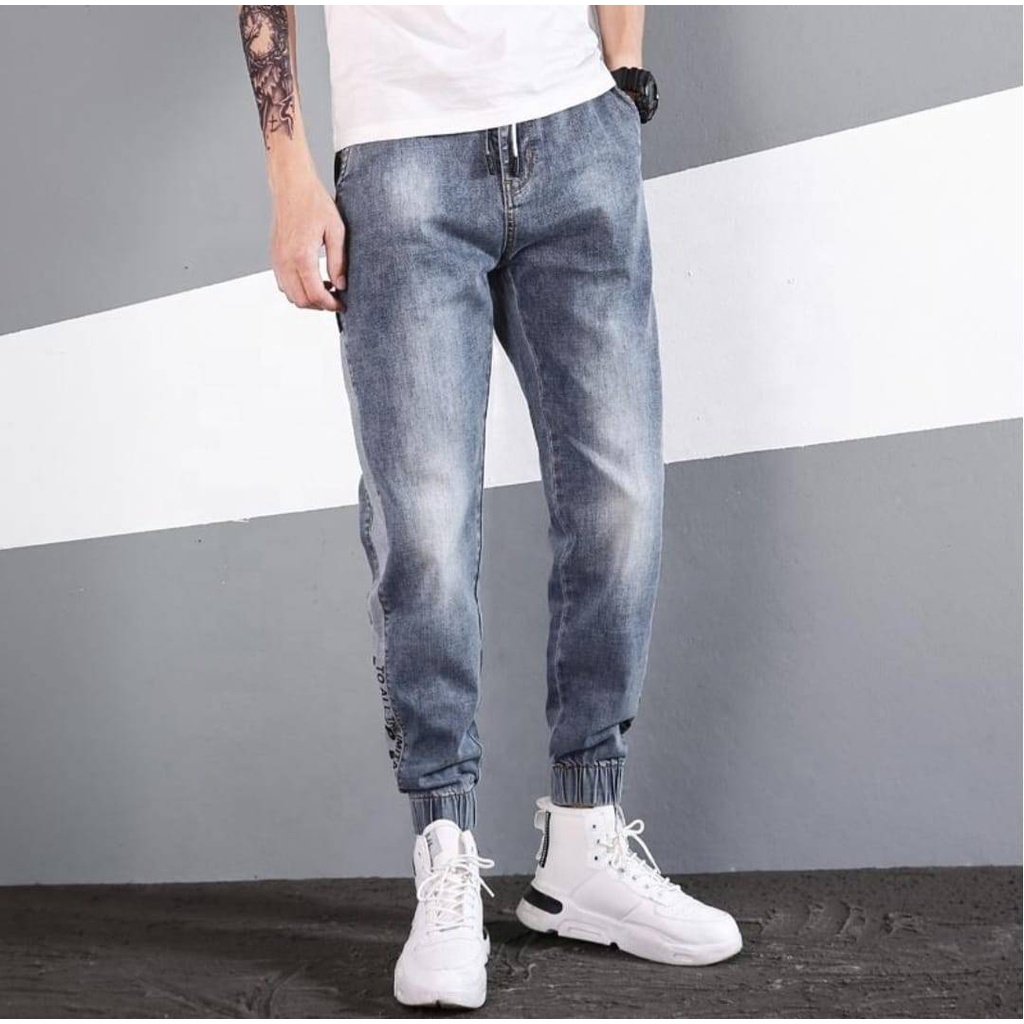 CELANA JEANS JOGGER VINTAGE DENIM ORIGINAL - Celana Jogger Jeans Pria - Celana joger jeans pria - Celana Jeans Pria Joger Stretch