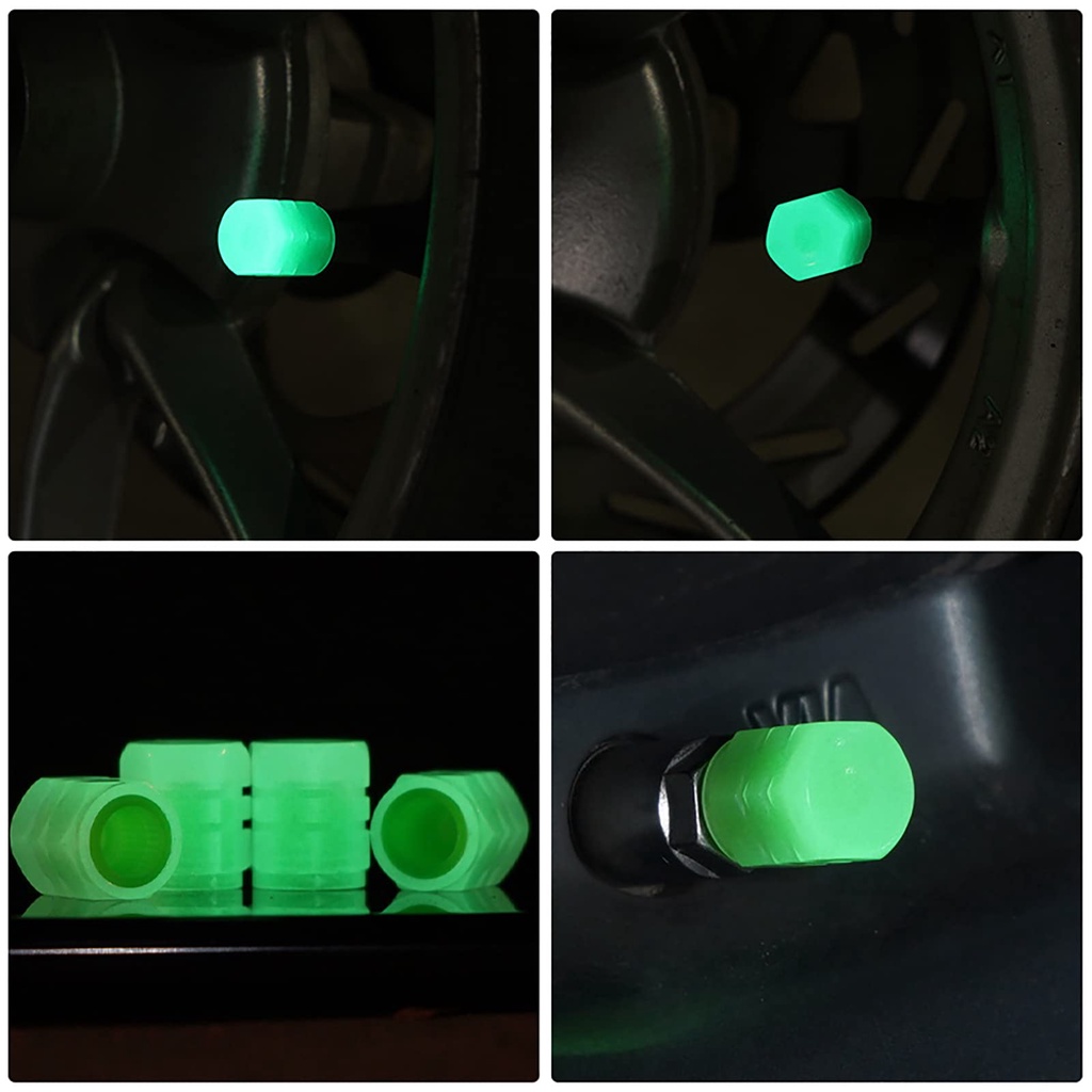 Tutup Pentil Roda Ban Sepeda Motor Mobil Glow In The Dark Neon Glowing