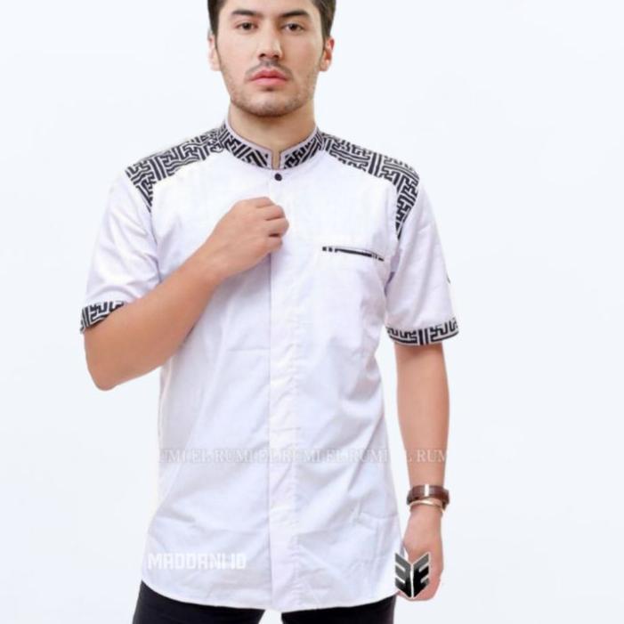 limited Edition✔️Baju Pendek Araseo - Koko Pendek Batik - Baju Lengan Pendek - Koko Putih Pendek - B